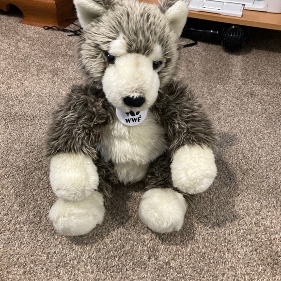 Build-A-Bear Other - Build-A-Bear Gray and White Wolf Plush